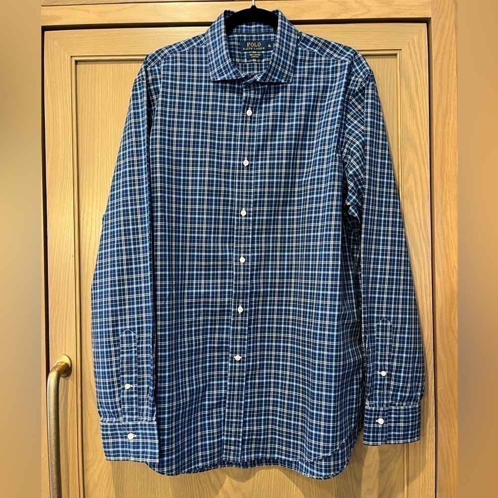 Polo Ralph Lauren 100% Cotton Stretch Plaid Button Down Shirt